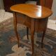 End of sofa side table bedside shape kidney walnut blond style Transition
