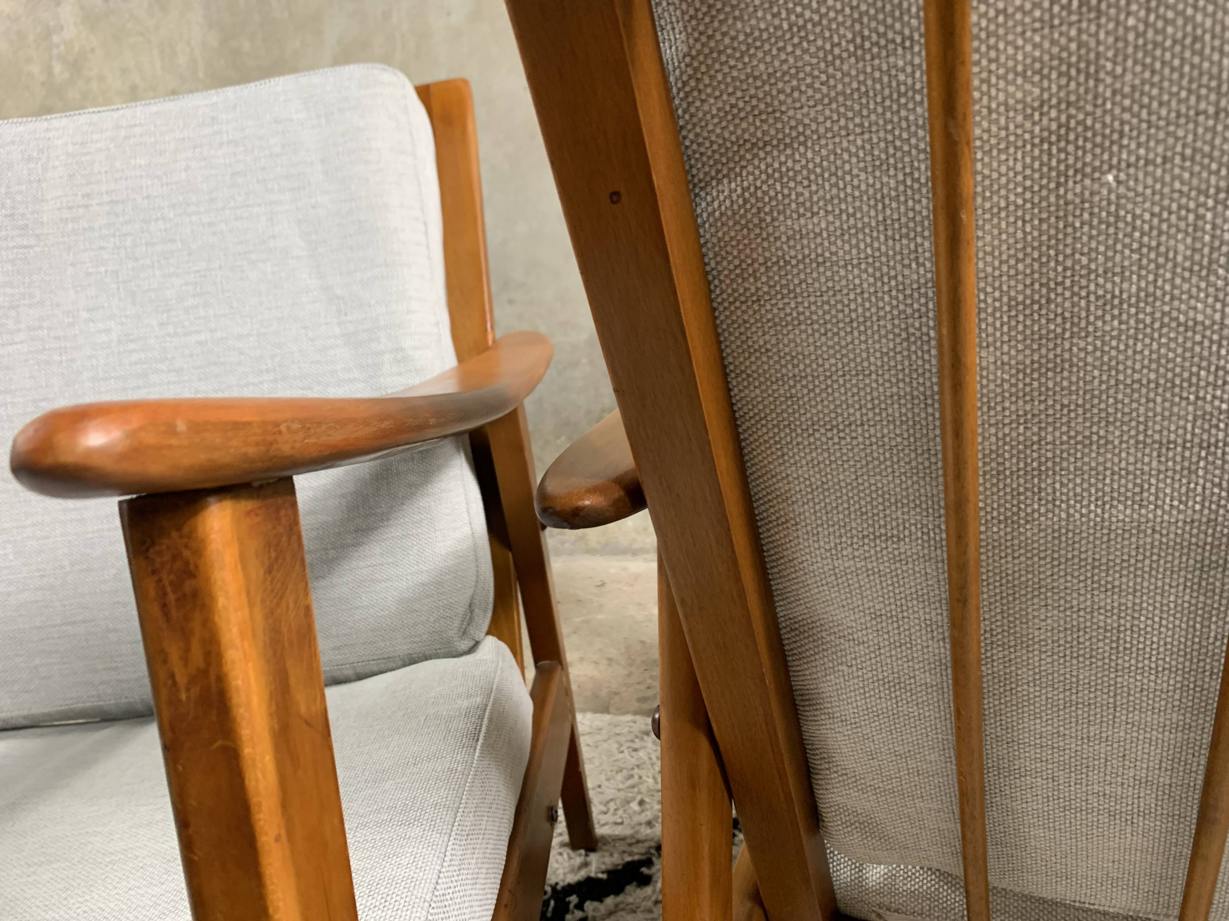 A pair of scandinavian lounge chairs from the 1960s