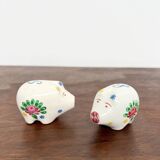 Ceramic pig salt and pepper shaker set