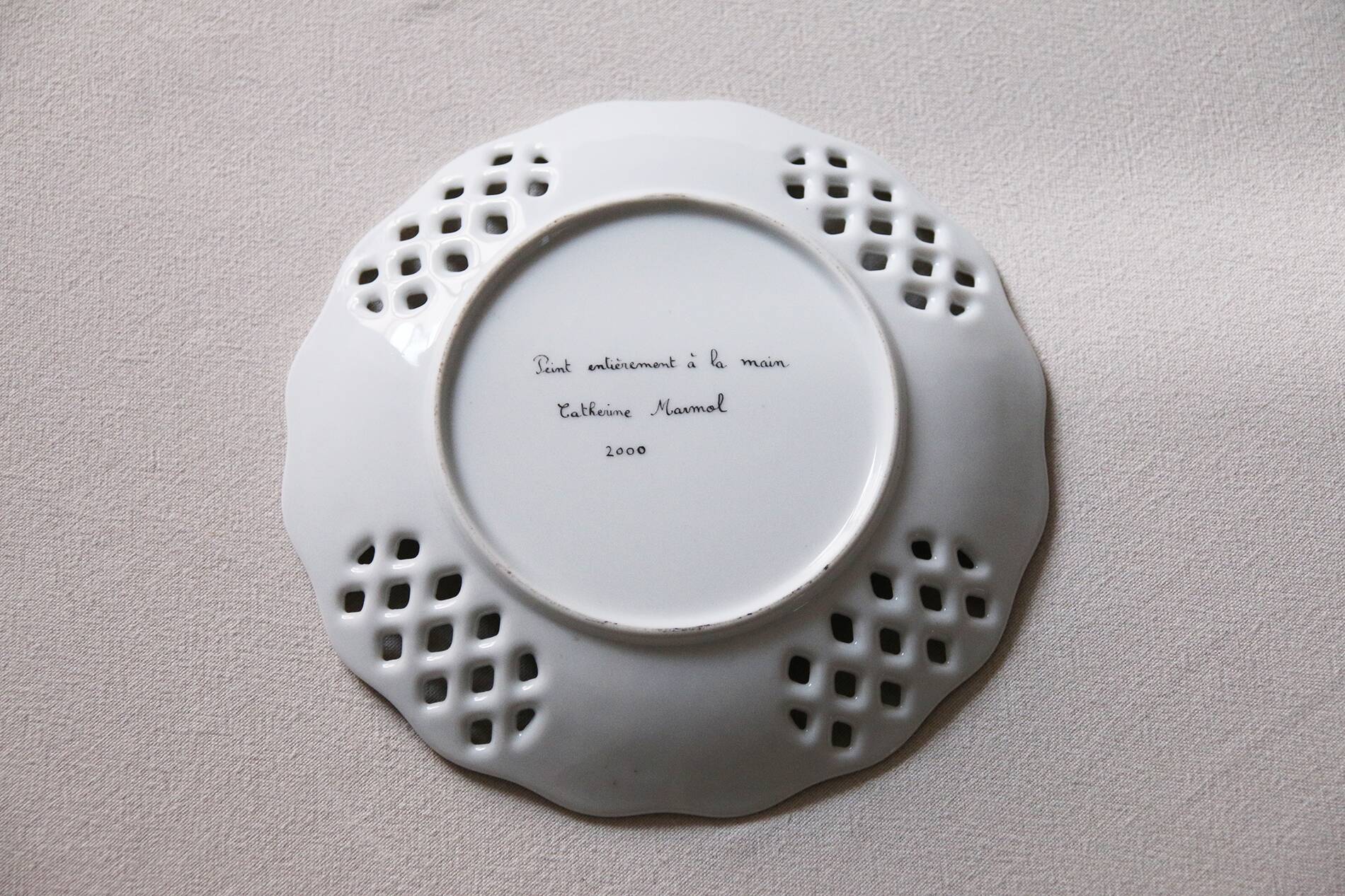 Catherine Marmol hand-painted decorative plate