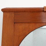 Art Deco Oak Wall Mirror, Belgium, circa 1915