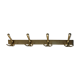 Golden coat hanger 4 hooks vintage 1960 55x10cm