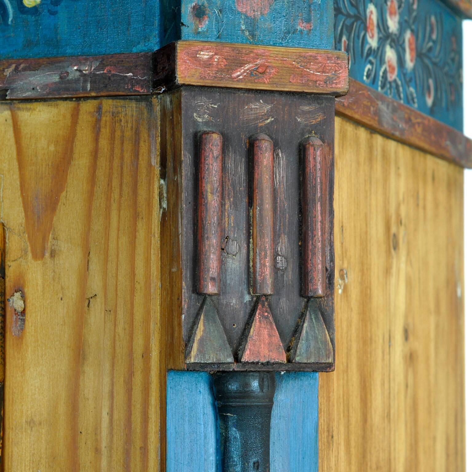 Antique German Hand Painted Cabinet, circa 1850
