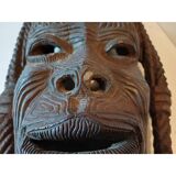 African wooden mask from Ivory Coast, Baoulé
