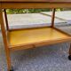 Scandinavian extendable solid wood side table folding 1980