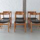 Dining set in natural oak by Meubelatelier Vanda, 1970s