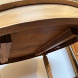 Table à manger extensible ovale Art Déco en bois