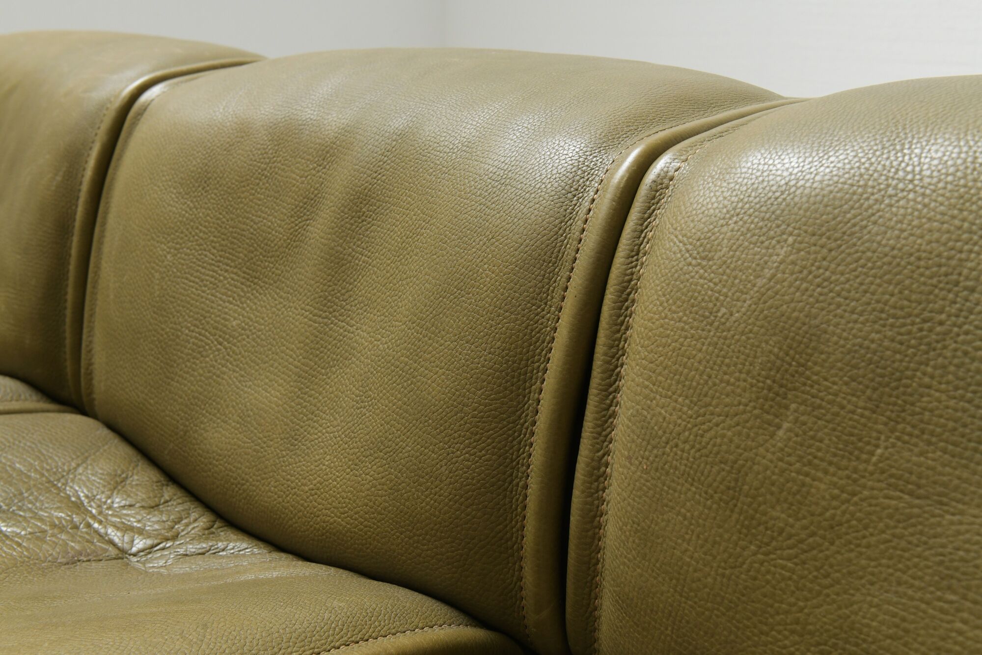 DS-12 modular vintage set in green leather by Team de Sede for De Sede Swiss