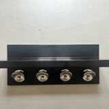 Large black magazine rack by Giotto Stoppino for Kartell, Italy 1970.