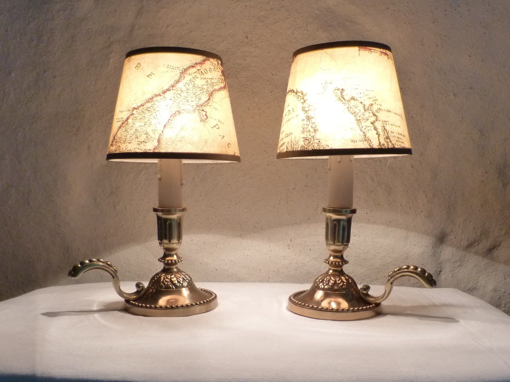 Pair of candlestick lamps