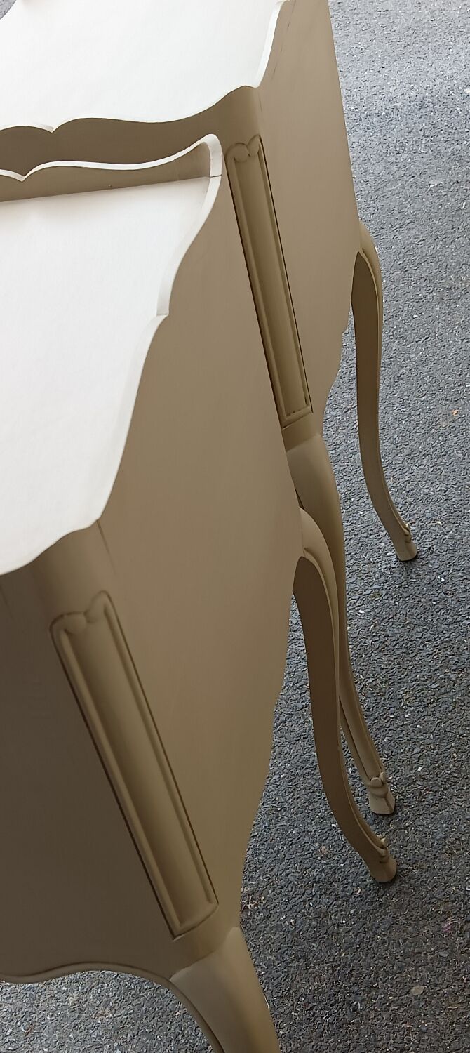 Pair of linen bedside