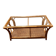 Grande table basse bambou et osier vintage