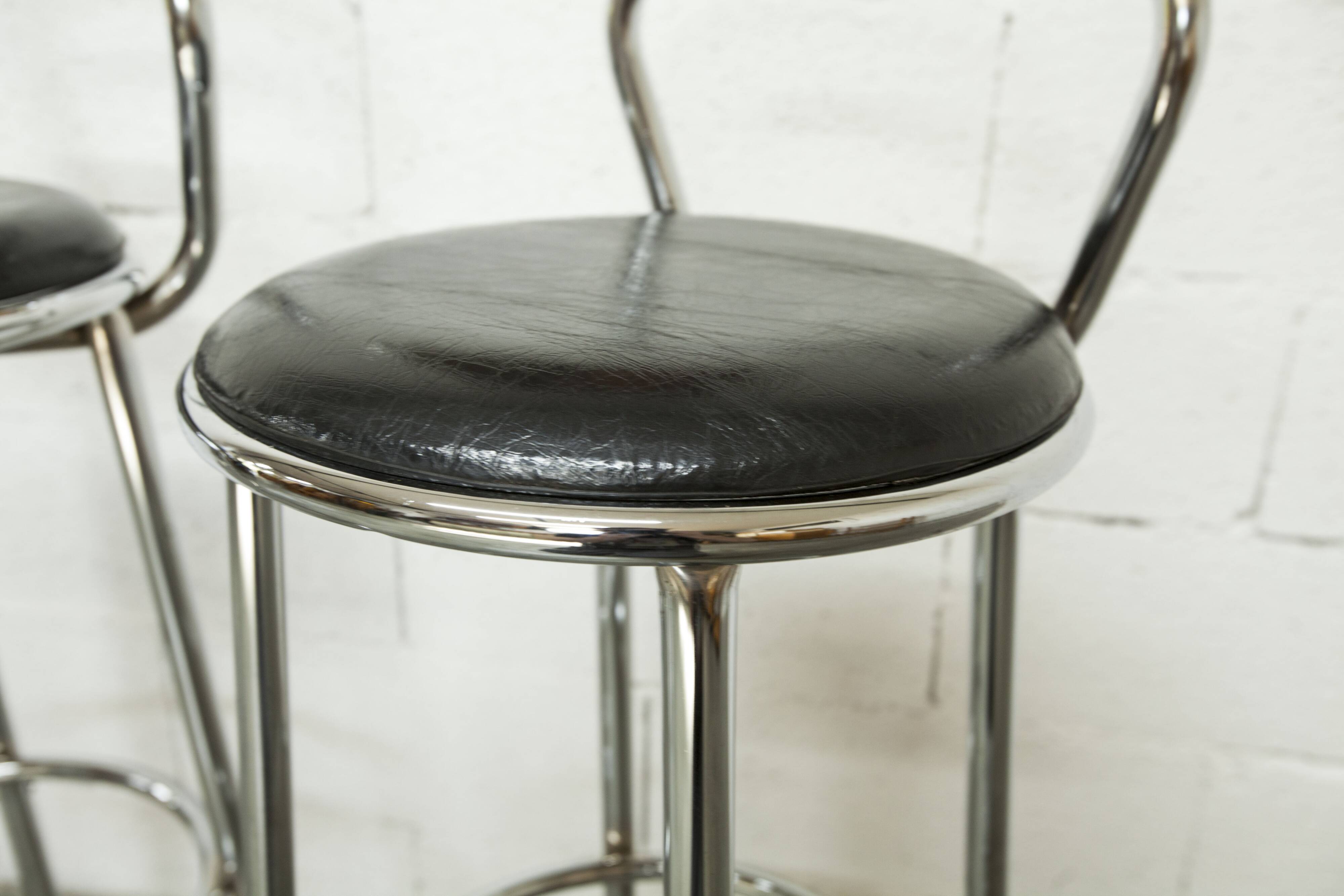 Pair of Rodet bar stools 1970 82.5cm