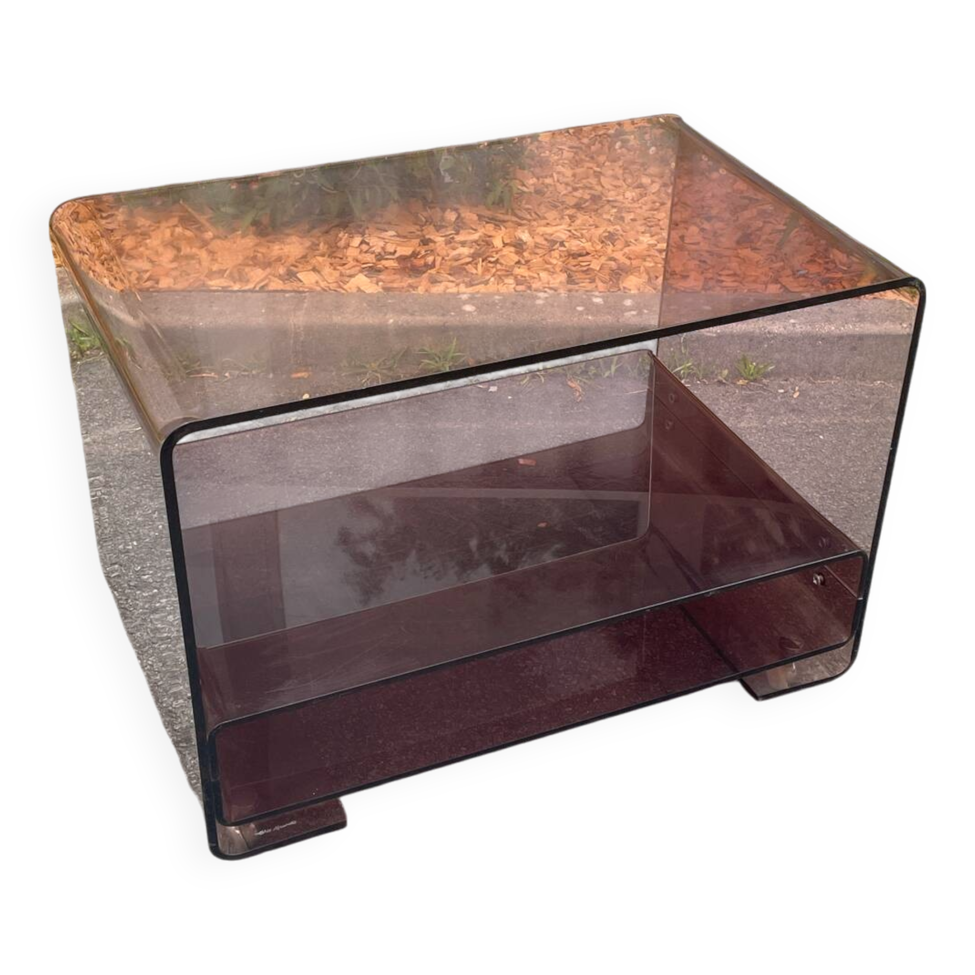 Smoked Plexiglass furniture by Éric Maville