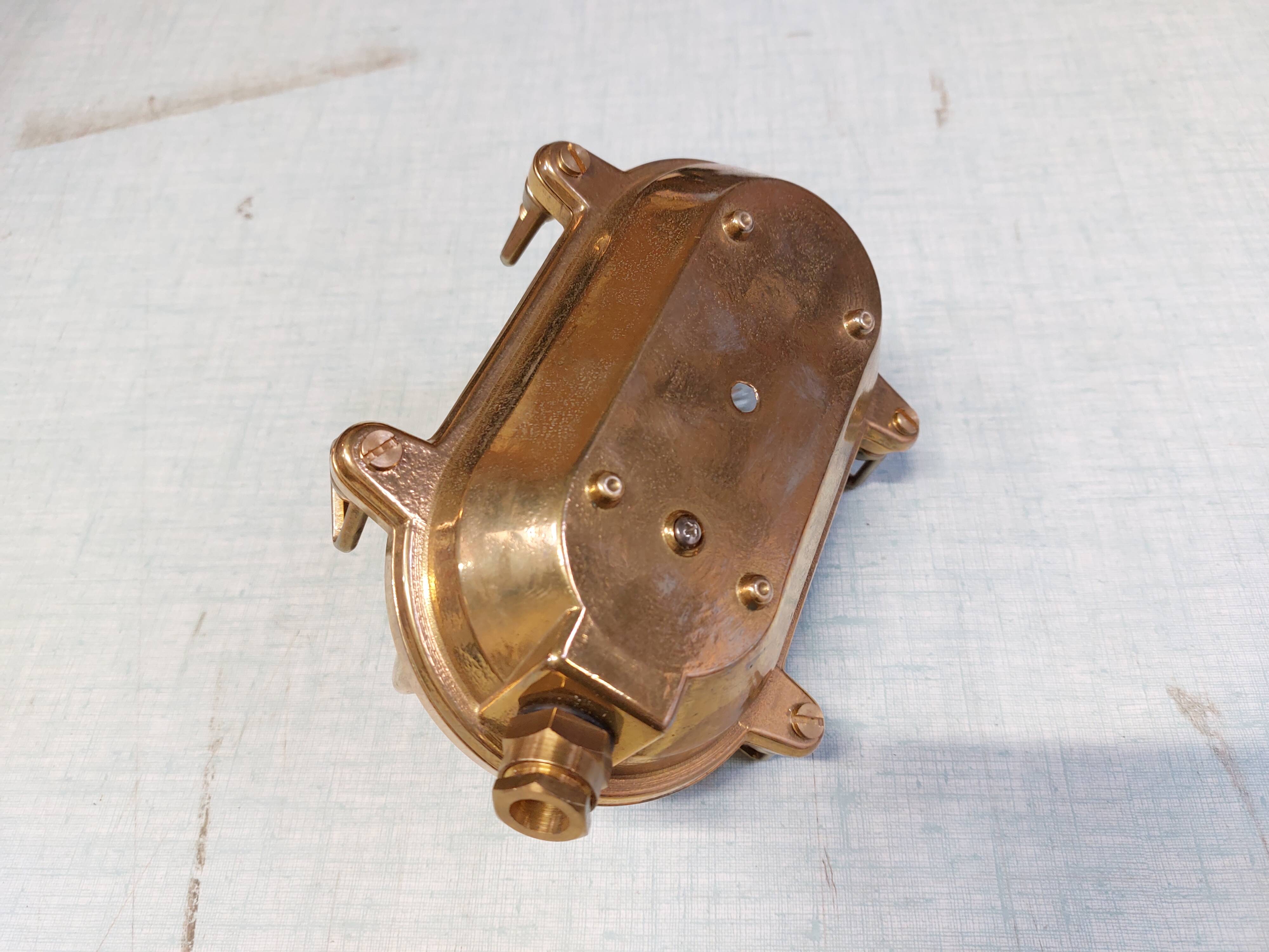 Brass marine corridor wall light