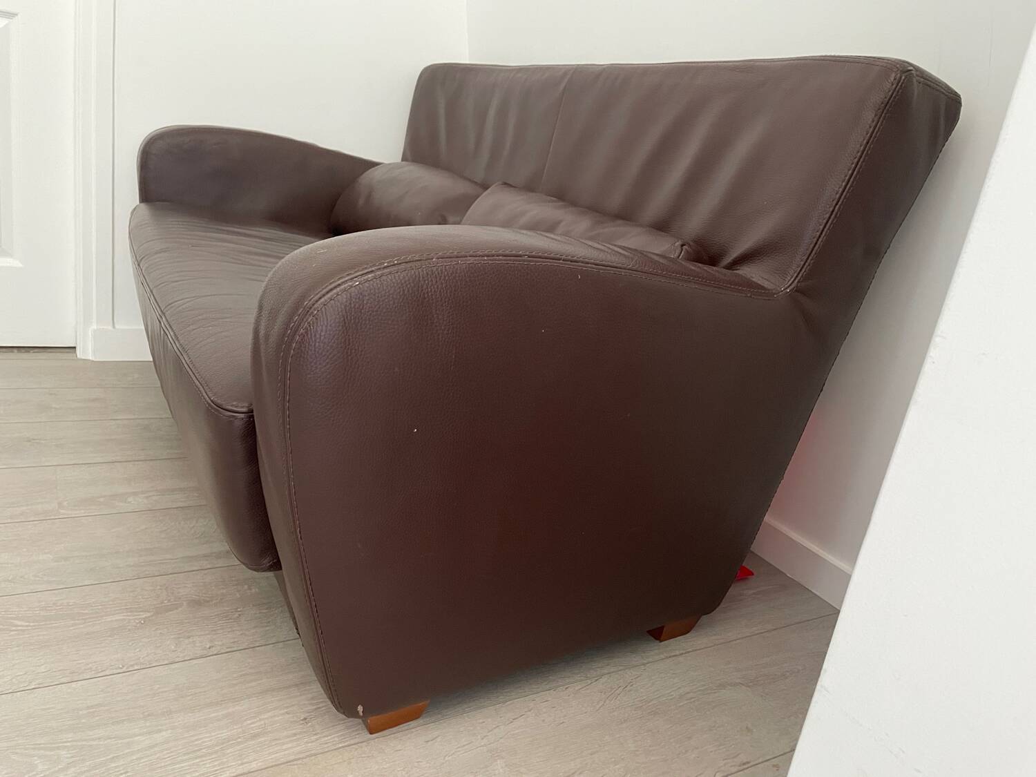 Canapé Cinna cuir chocolat 2 places