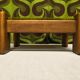 Brutalist oak footstool coffee table - 1970s
