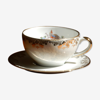 Limoges tasse à thé et sous-tasse de Charles Ahrenfeldt