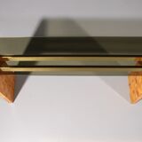 Max Papiri side table in woven banana wood and smoked glass – A sculptural modern classic