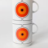 Set of 6 porcelain pieces by Thomas Rosenthal, Eclipse series, 1970s.