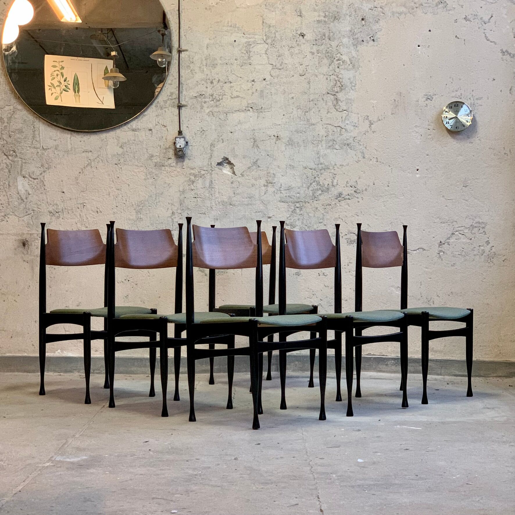 Set of dining chairs, old Yugoslavia, 1960s - 1970s, vintage, prl design