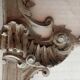 Old wood decoration, pediment, shell
