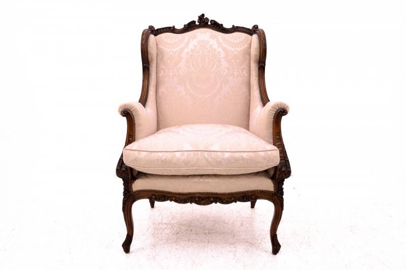Wingback armchair, France, circa 1890.