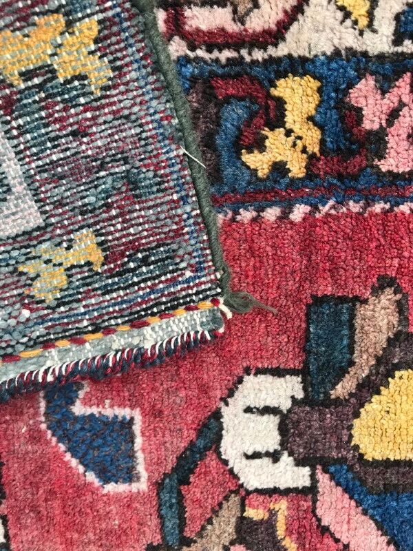 Large vintage Persian Zanjan carpet handmade