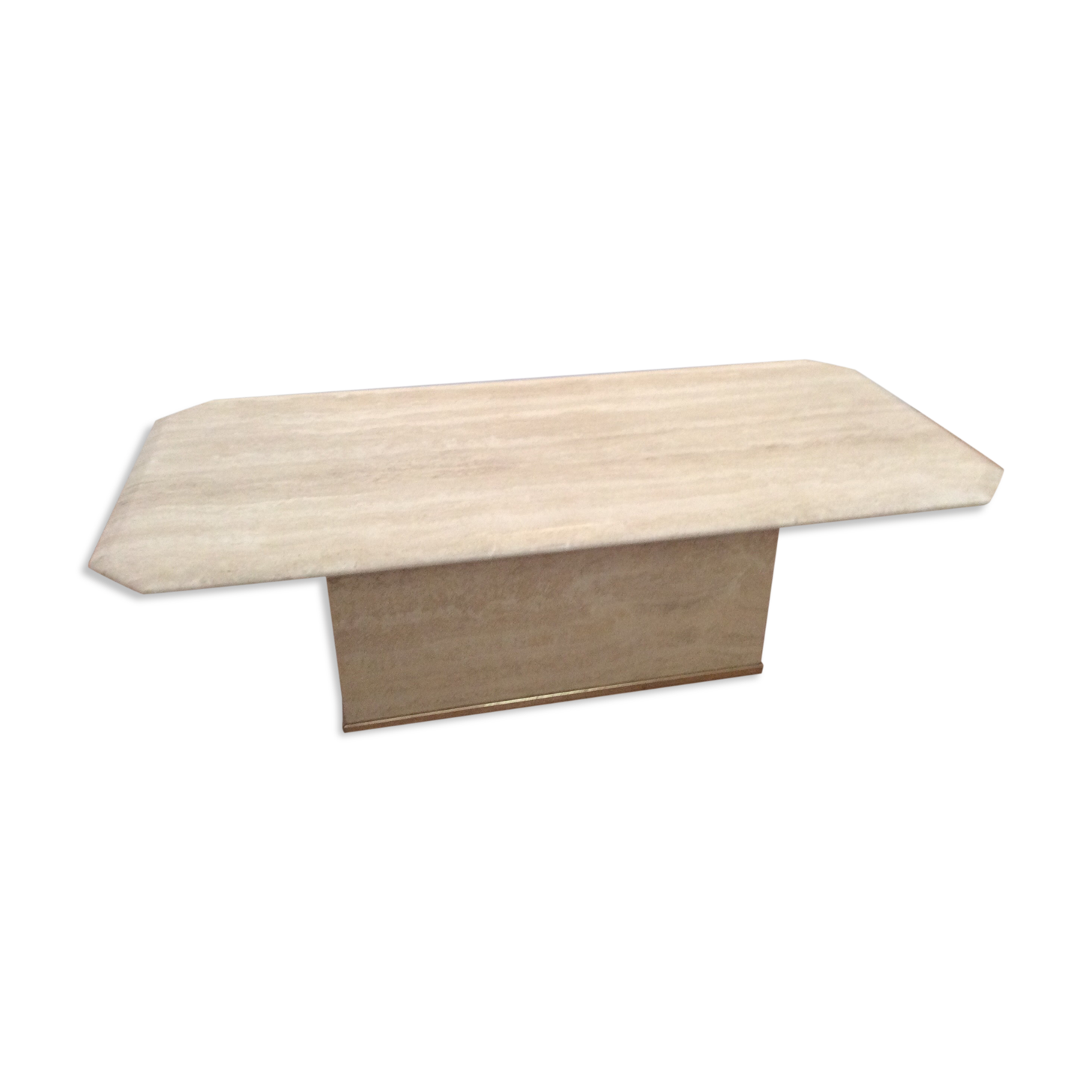 Vintage 70s travertine table