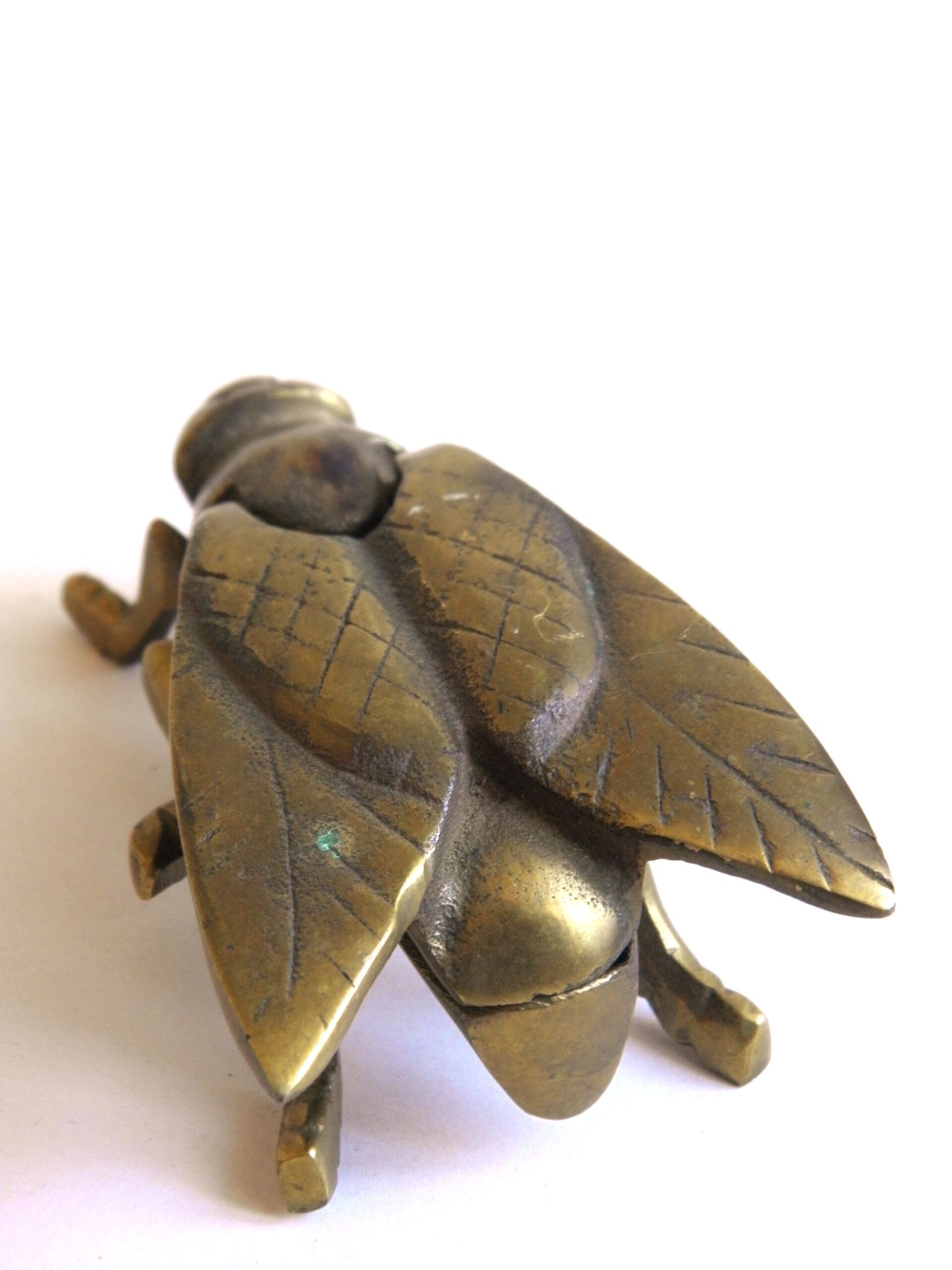Ashtray "fly" Golden brass
