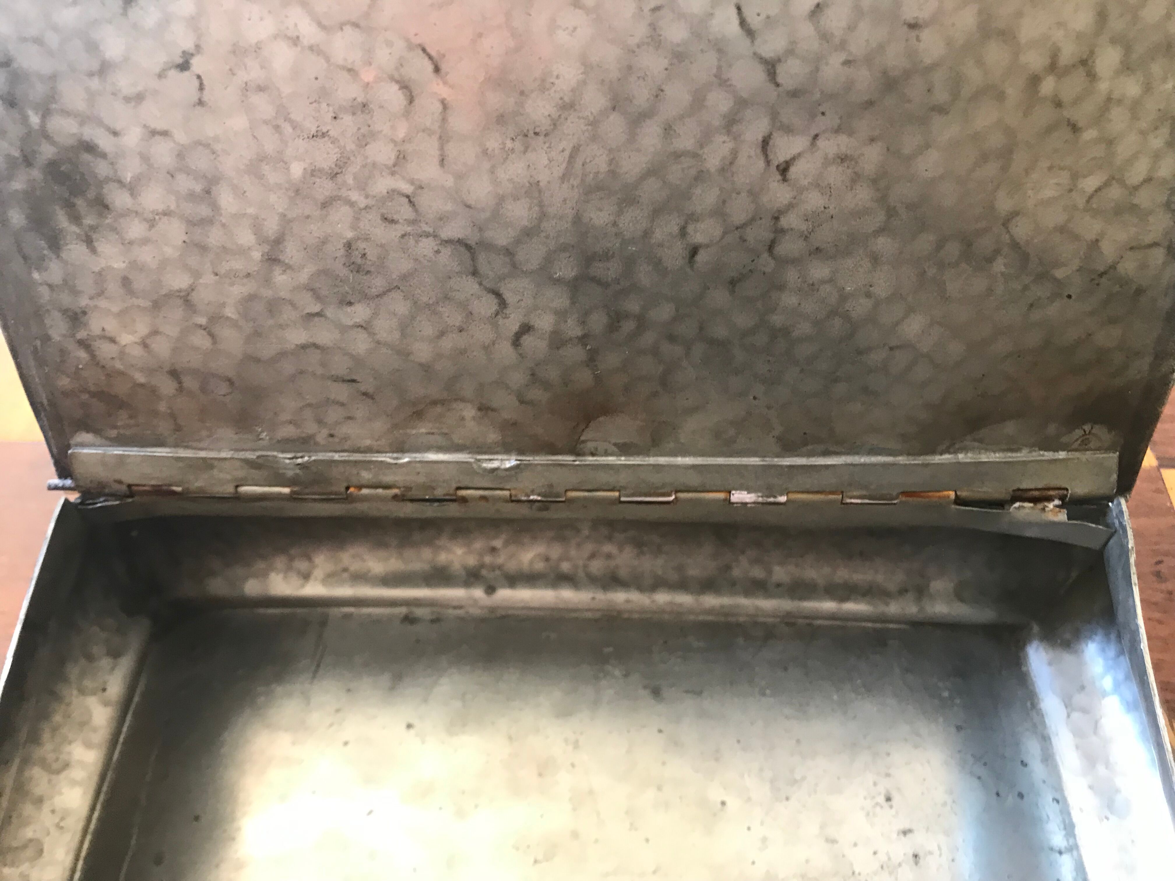 Hammered pewter cigar box from the 1930s