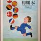 Original poster "Euro 84 Final Football" Raymond Savignac 60x84cm 1984