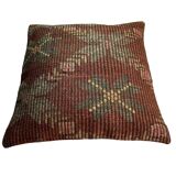 Vintage turkish kilim cushion cover , 55 x 55 cm