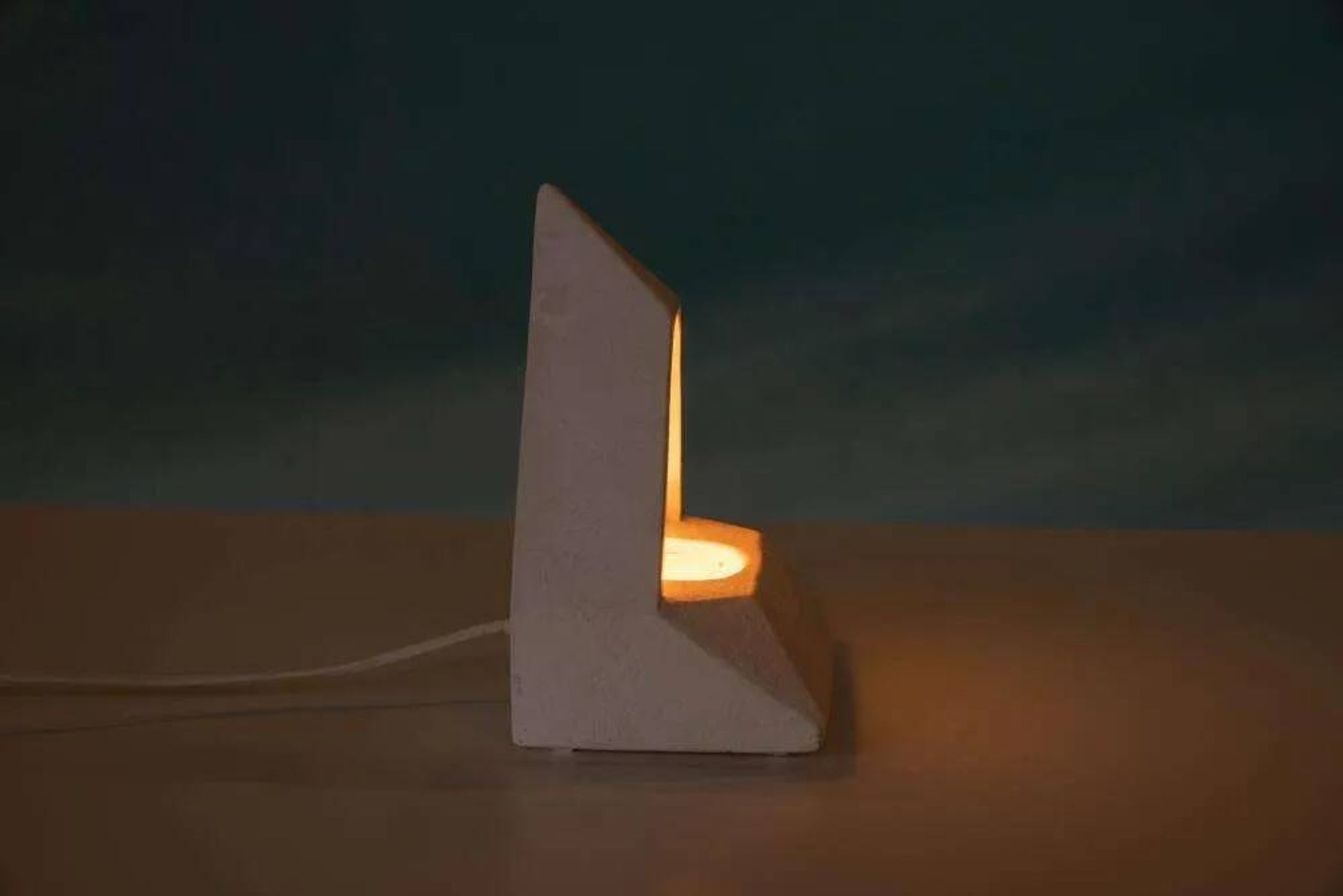 Egyptian stone table lamp, vintage 70s/80s mood lamp.