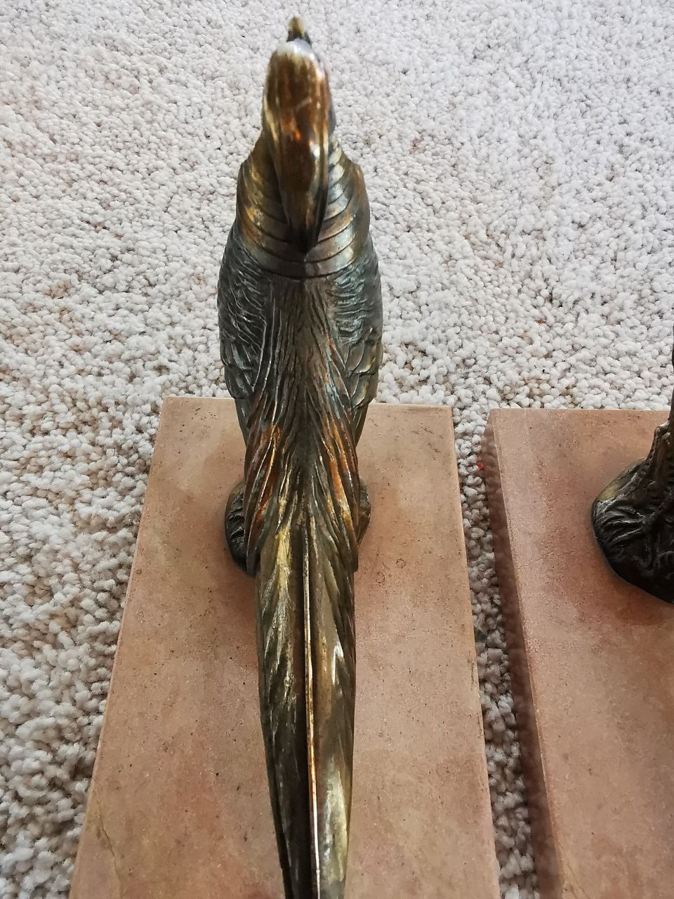 Pair of bronze bookends