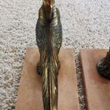 Pair of bronze bookends