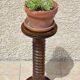 Charles dudouyt vintage oak plants holder