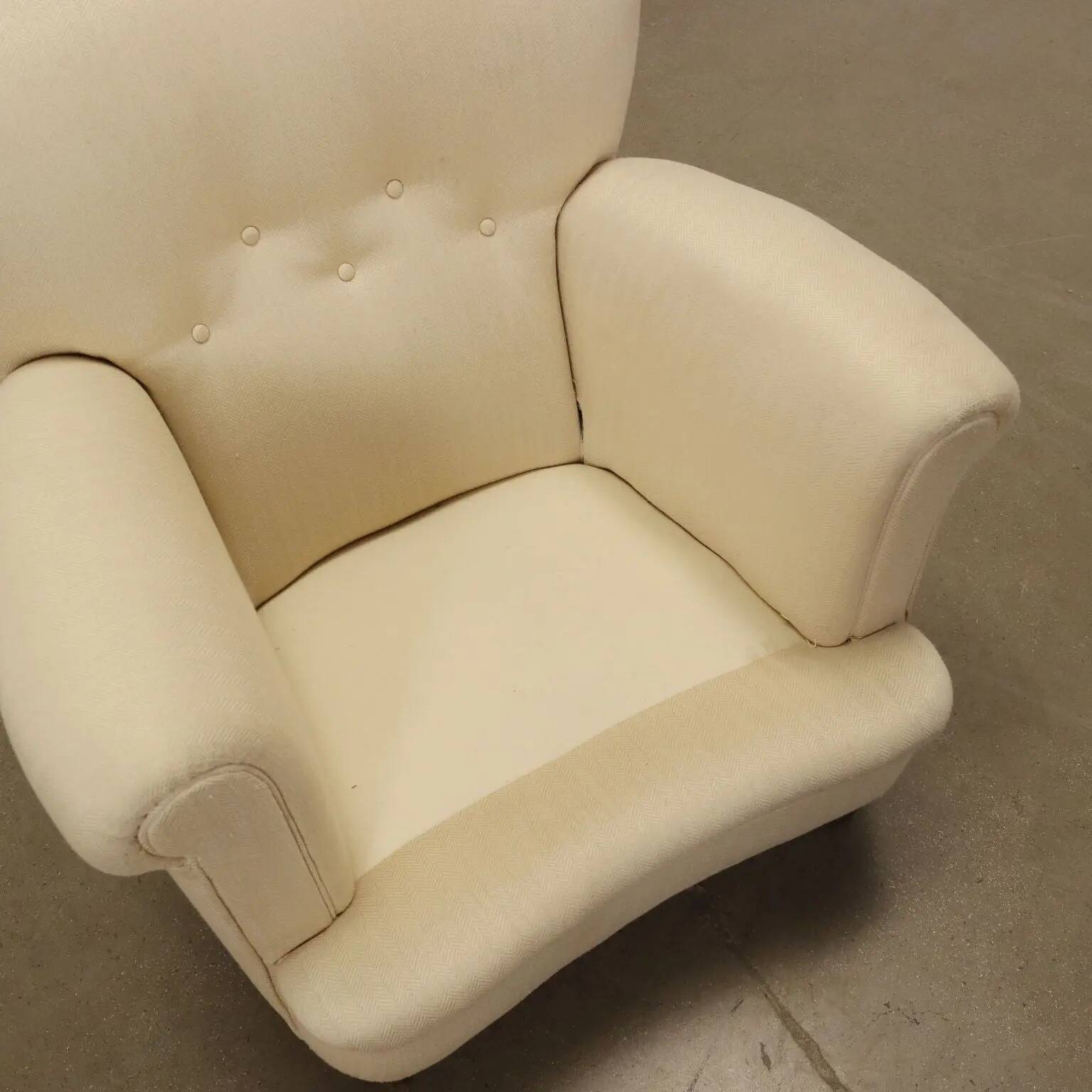 Fabric armchair Italy 1950s