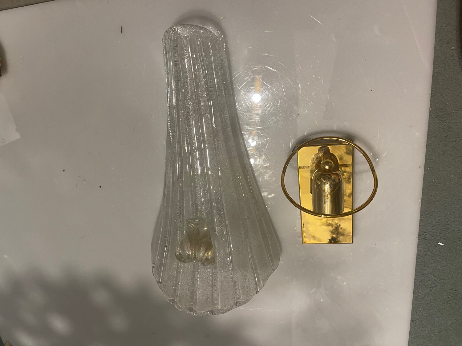 Large Venetian Murano Glass Sconces Set of 3