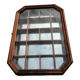 Wall display case for miniature with octagonal compartments