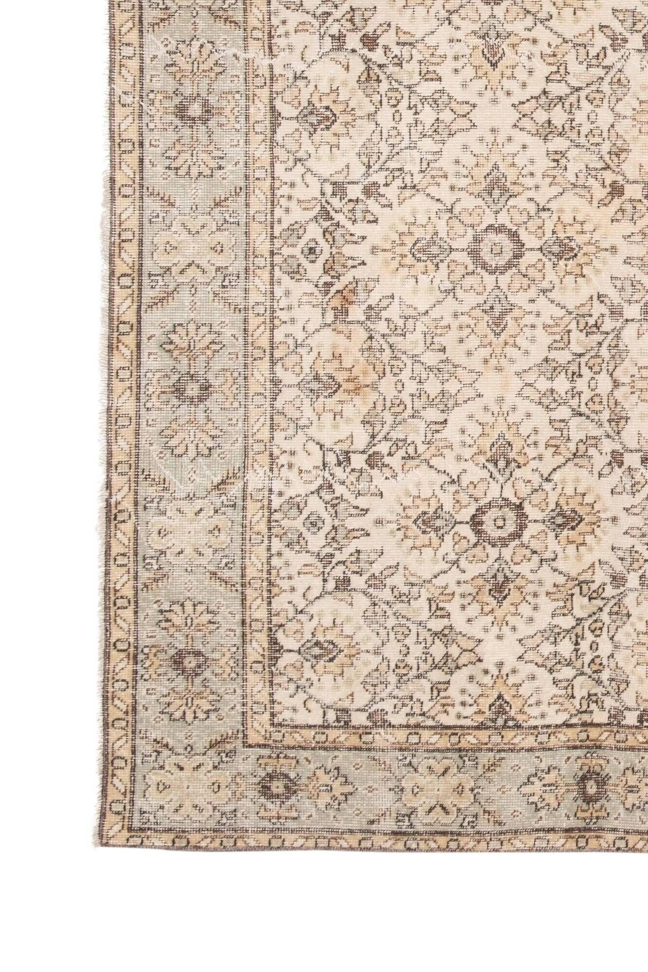 Vintage Turkish Oushak rug 201x326 cm
