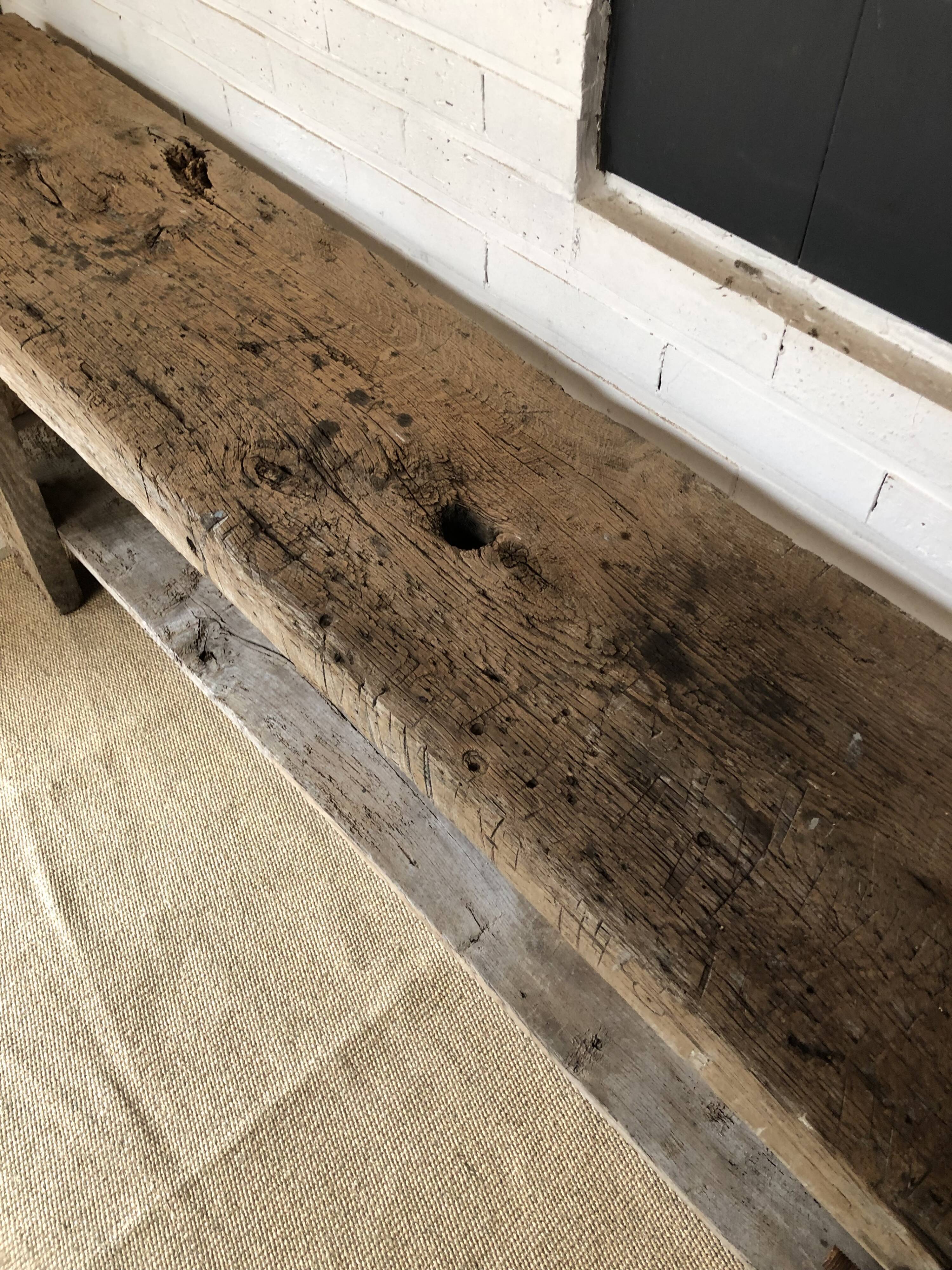 Oak carpenter's workbench