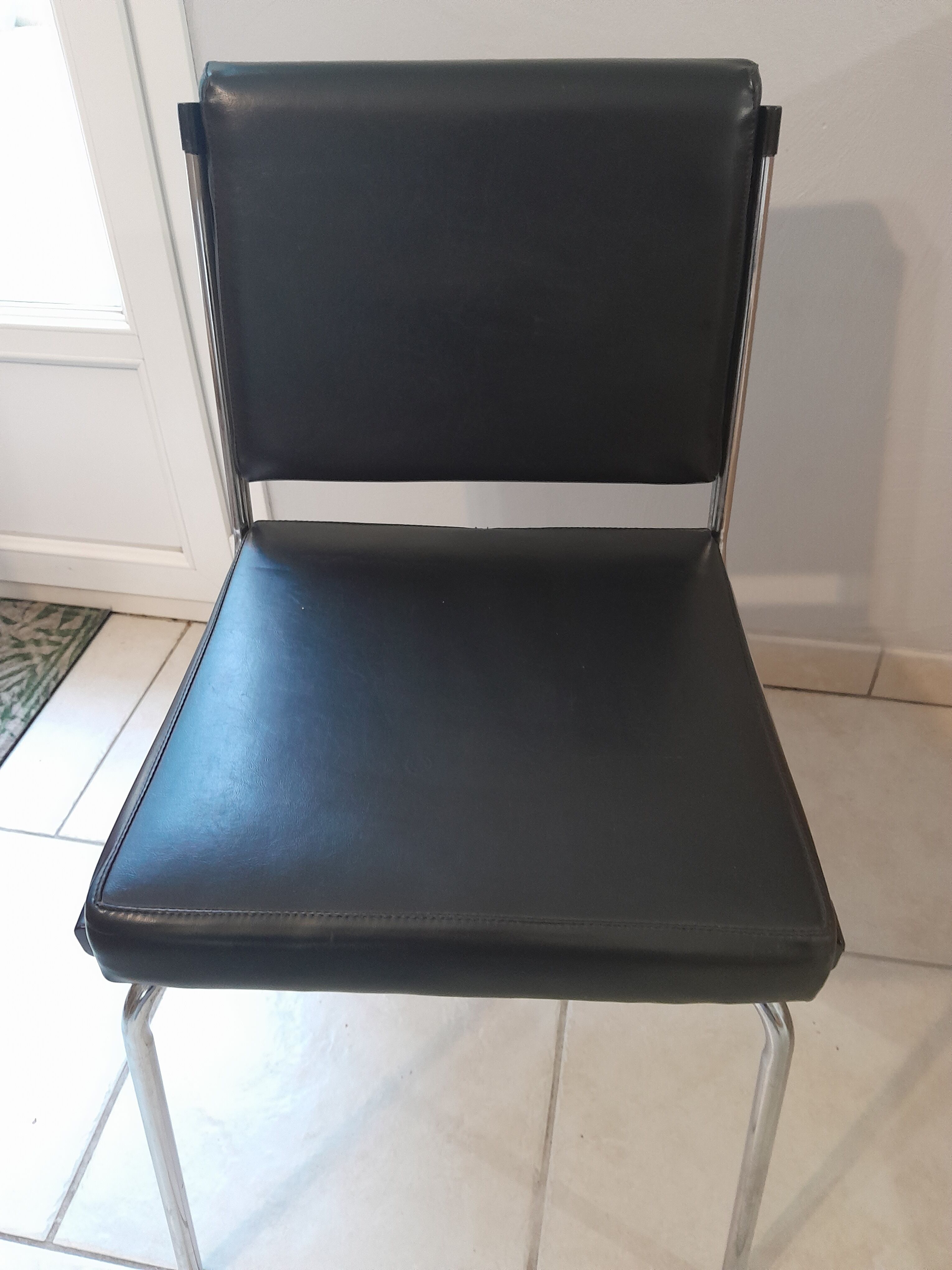 Vintage chrome desk chair Italian design