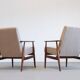 Fauteuil Henryk Lis Mid Century 1960 en Boucle Beige
