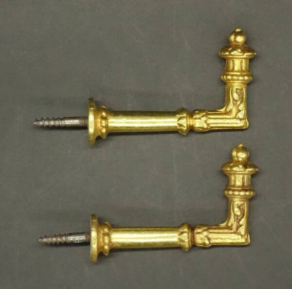 Pair of Louis XVI style coat hooks - gilded bronze