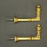 Pair of Louis XVI style coat hooks - gilded bronze