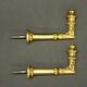 Pair of Louis XVI style coat hooks - gilded bronze