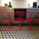 4 ted net mesh folding chairs by Niels Gammelgaard for ikea