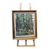 Acrylique originale encadrée sur deux faces de J. Sabyt