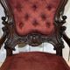 Fauteuil en acajou 19ème richement sculpté de style baroque